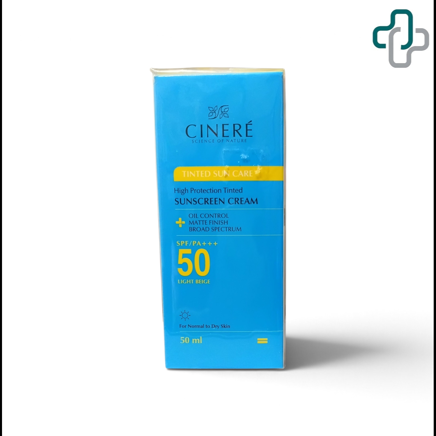 کرم ضد آفتاب رنگی سینره با SPF50 مناسب انواع پوست حجم 50 میلی لیتر