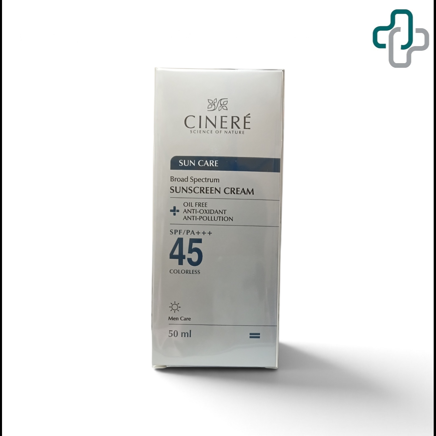 کرم ضدآفتاب آقايان SPF45 سینره، حجم 50 میلی‌لیتر