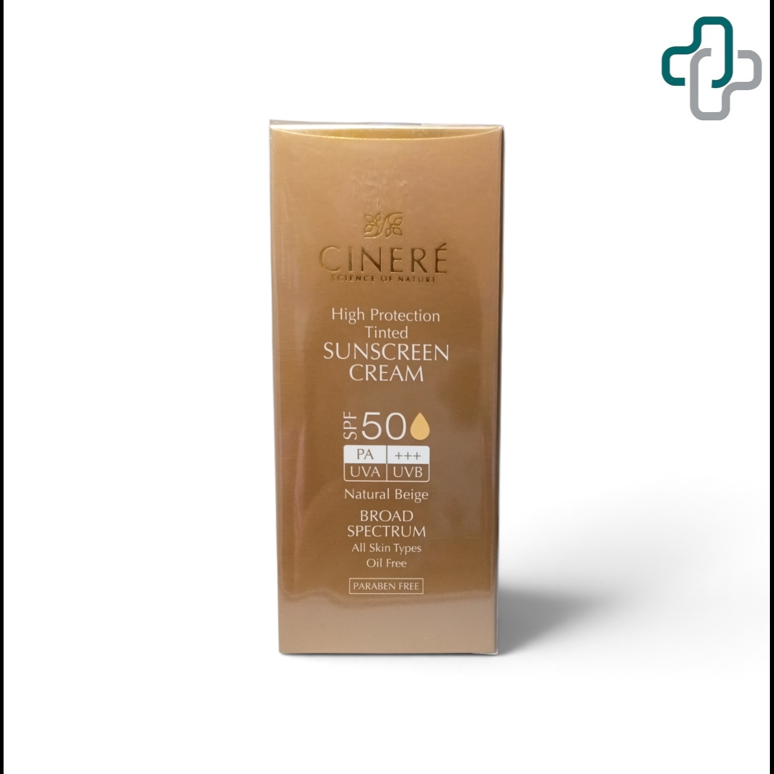 کرم ضد آفتاب بژ طبیعی +SPF50 سینره حجم 50 میلی لیتر
