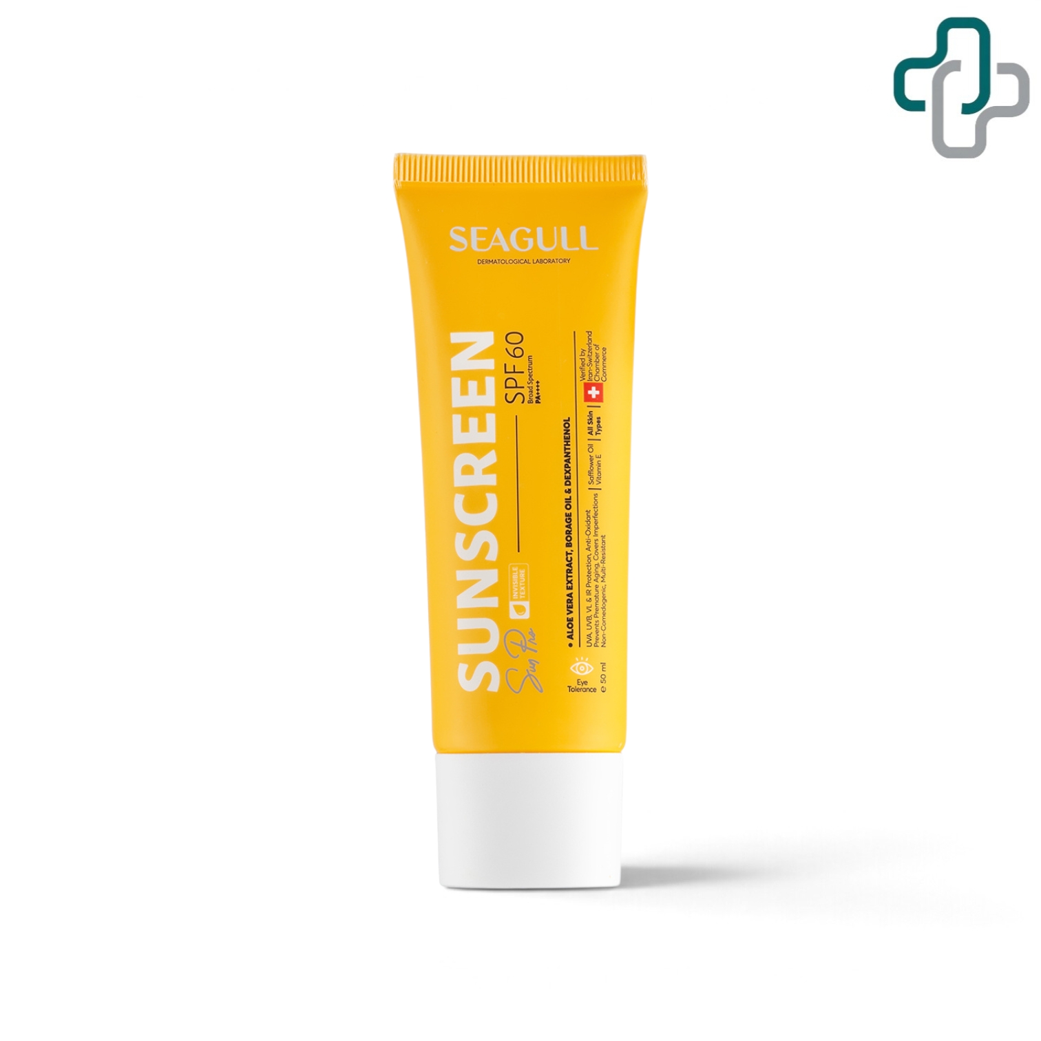 کرم ضد آفتاب فاقد رنگ سی گل با SPF 60 حجم 50 میلی لیتر - Seagull
