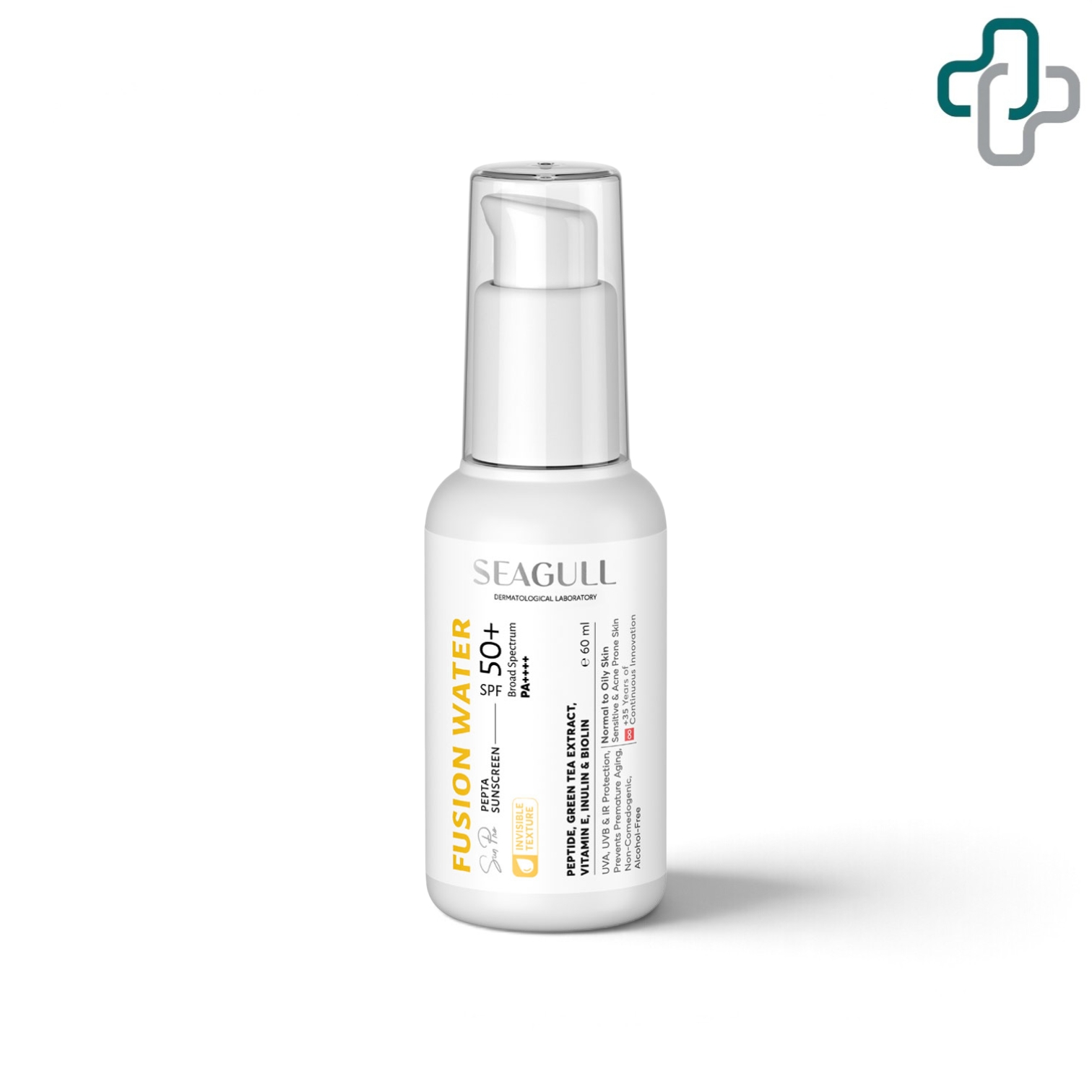 ضد آفتاب پپتا فیوژن واتر سی گل با SPF50 حجم 60 میلی لیتر - Seagull